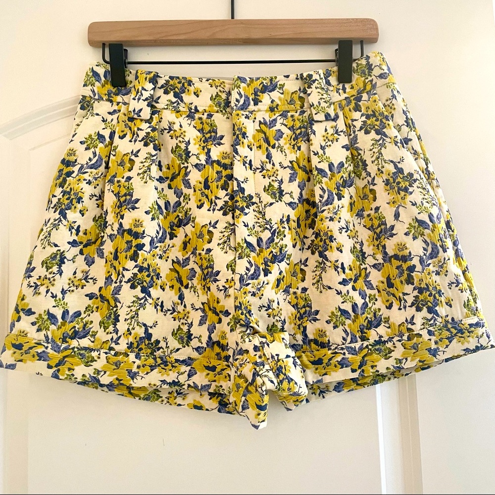 Lovers + Friends Warren Short Yellow and Blue M